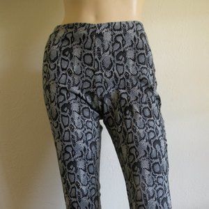 Vtg Sleek Snake Skin Print Stretch Skinny Pants